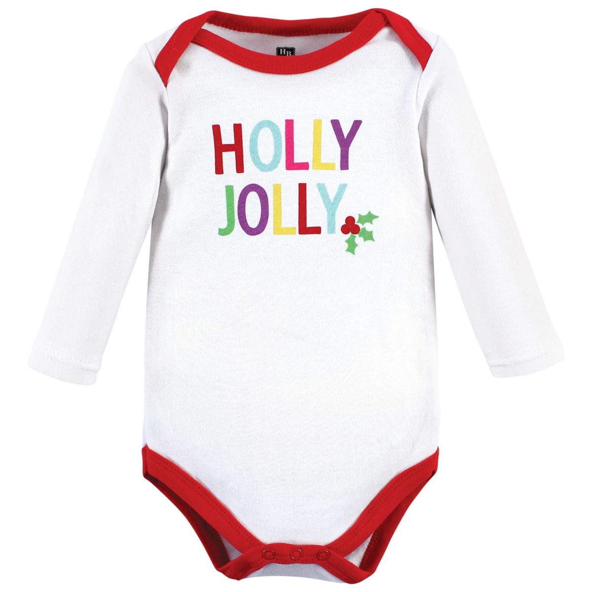 Hudson Baby Baby Girls Cotton Long-Sleeve Bodysuits, Merry and Bright, 3-Pack - Merry and bright