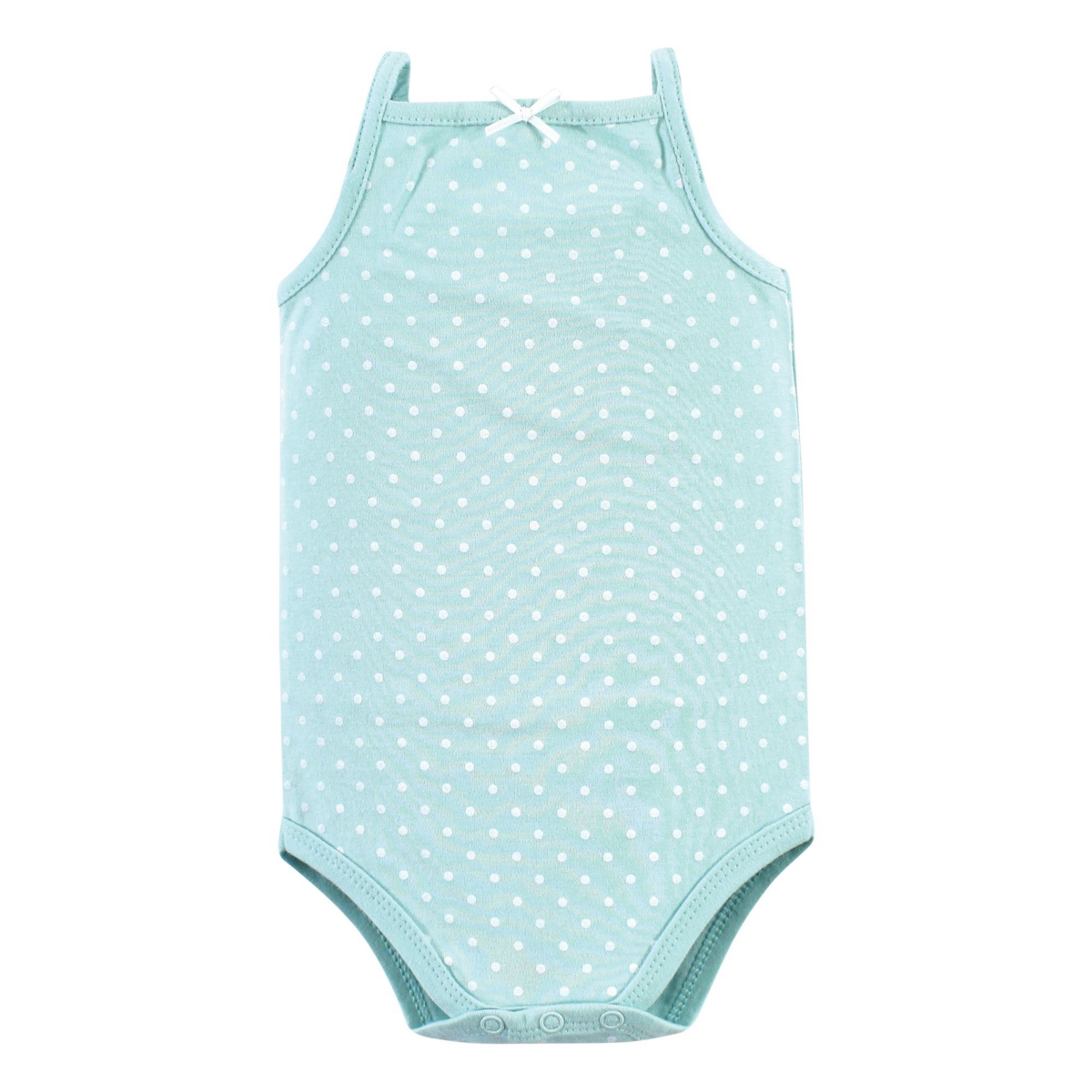 Hudson Baby Baby Girls Cotton Sleeveless Bodysuits 5pk,- Basic dot floral