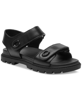 【COACH】Brynn Double-Band Sporty Lug-Sole Leather Sandals COACH Brynn Double-Band Sporty Lug-Sole Sandals - Macy's