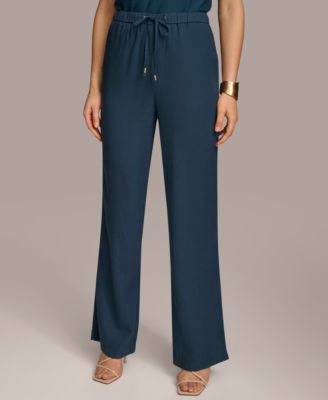 Donna Karan New York - Women's Linen-Blend Drawstring Pants