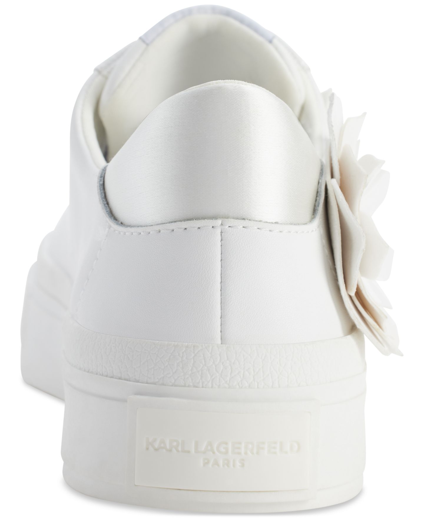 Женские кроссовки KARL LAGERFELD PARIS Georgia Lace-Up Embellished, цвет: Яркий белый — фото 3