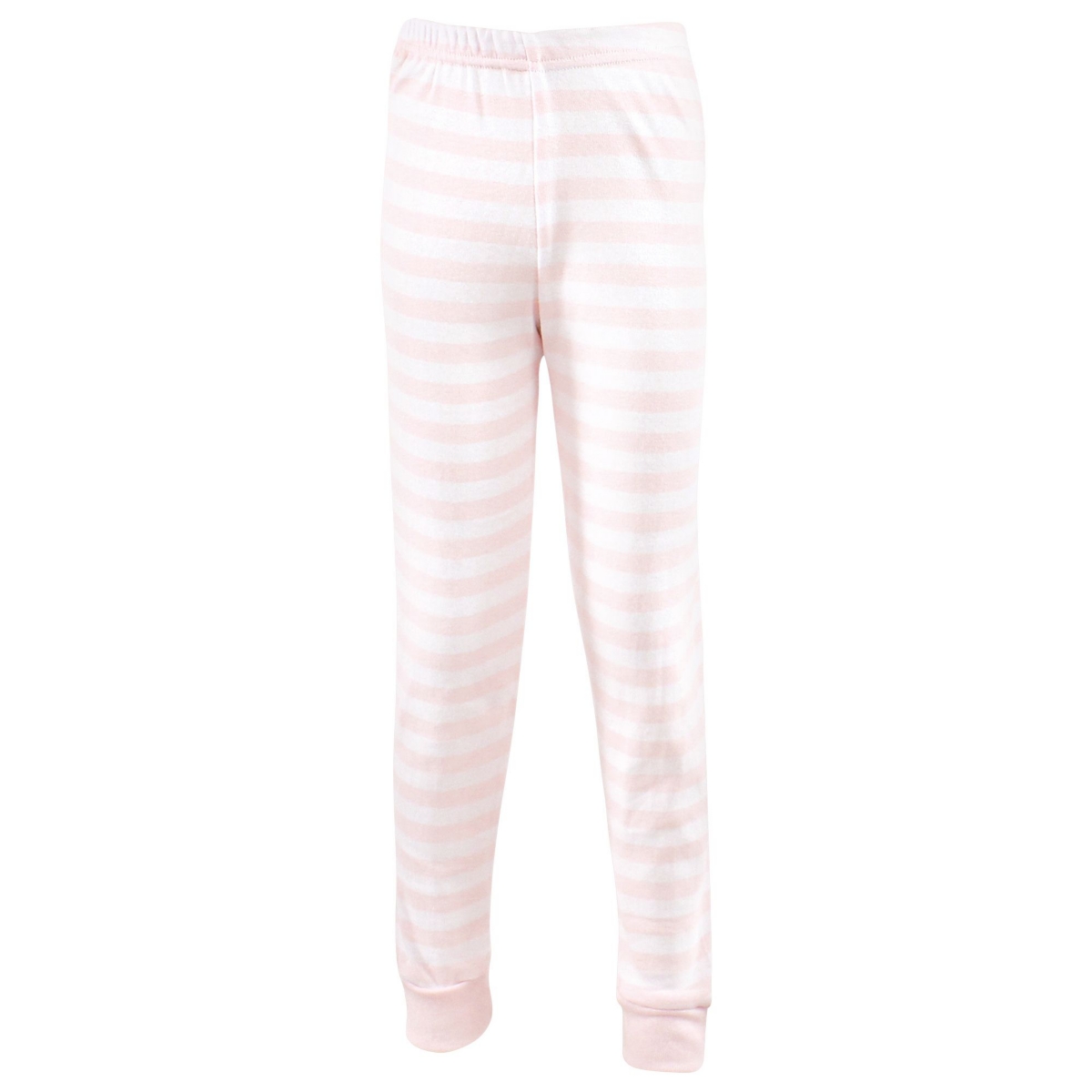 Hudson Baby Big Girls Hudson Cotton Pajama Set, SoftStripe - Pink