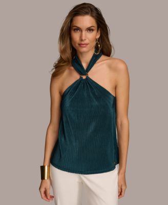 Donna Karan New York - Women's Micro-Pleat Halter Top