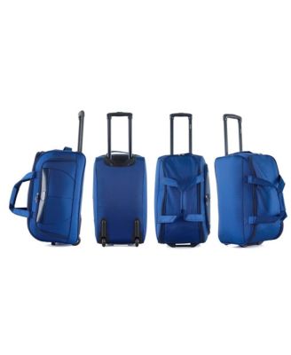 Carol Lightweight Soft Shell Rolling Duffel Bag with Wheels and Telescopic Handle – Travel-Ready Luggage Duffel - 4 Piece Set