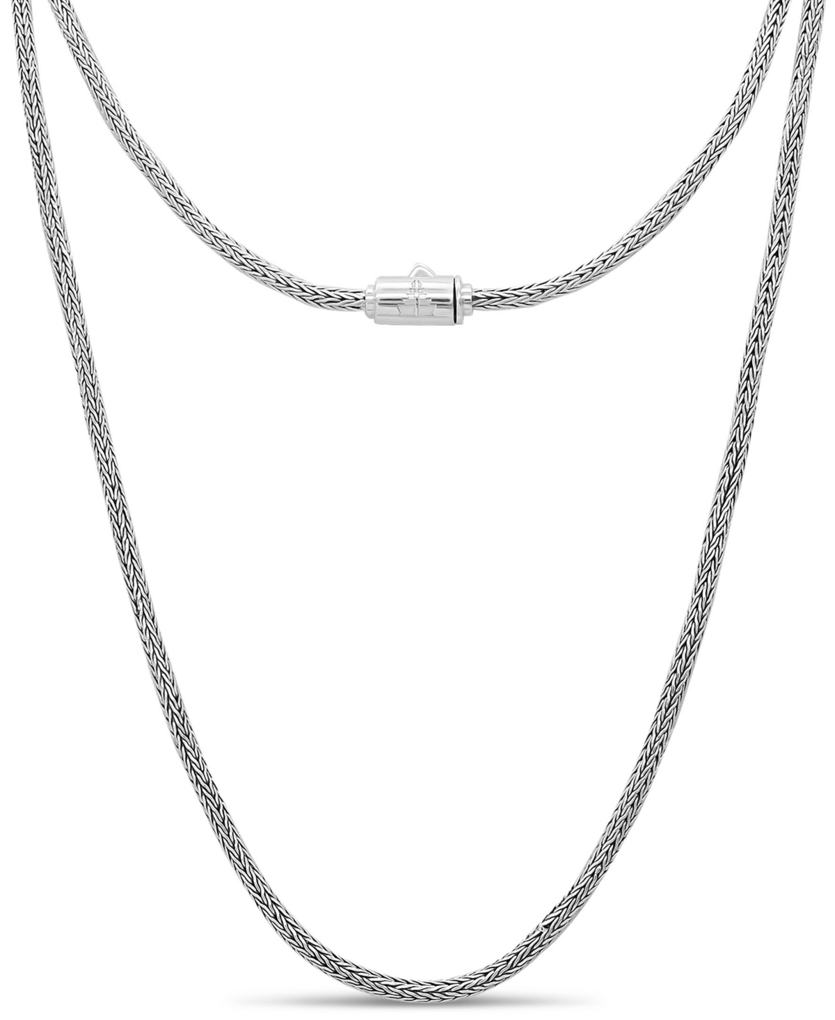 Foxtail Round 2.5mm Chain Necklace in Sterling Silver - Silver