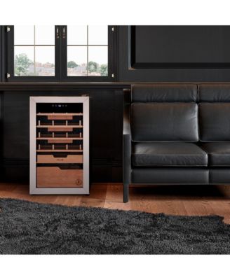 x Boveda 500-Count Electric Humidor – Stainless Steel, Temp Control, Spanish Cedar Shelves, Built-In Humidity System for Cigars