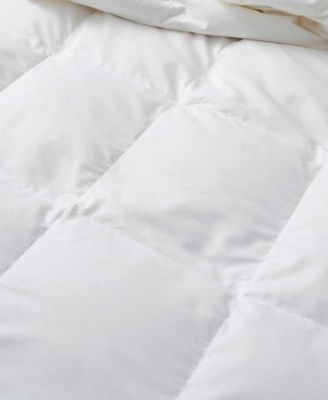 Lightweight White Goose Down Feather Fiber Comforter, California King