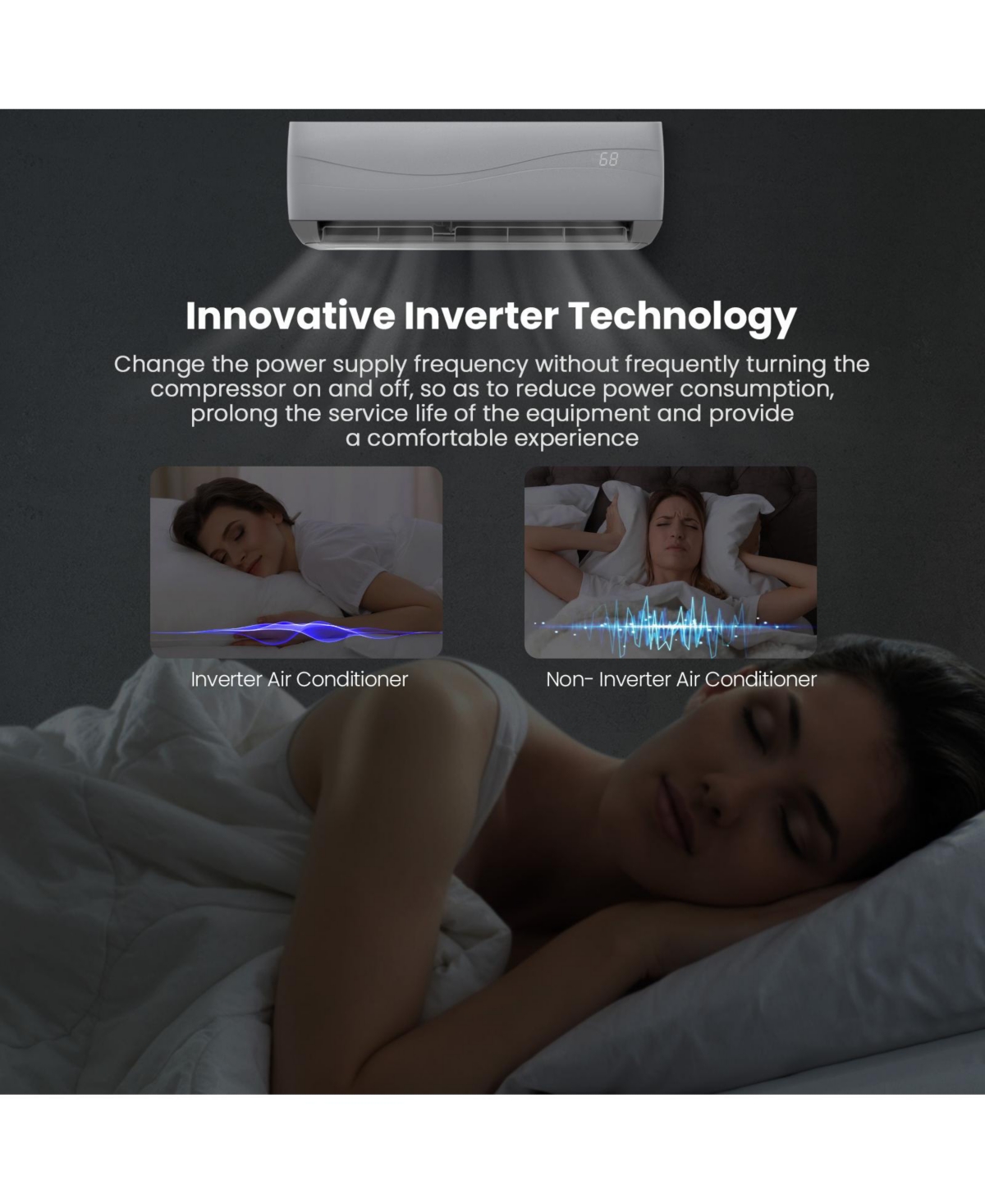 Vebreda 18000 Btu 19 SEER2 208-230V Ductless Mini Split Air Conditioner and Heater