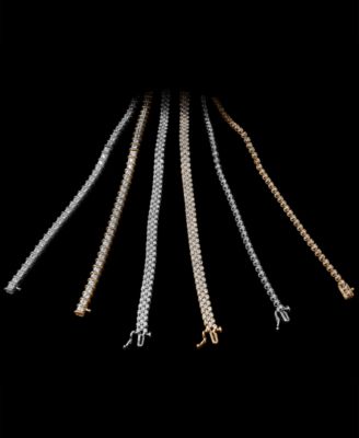 Diamond Three-Row Bracelet (4 ct. t.w.) in 14k White or Yellow Gold, 7-1/4"