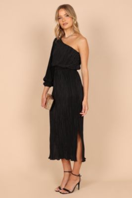 Women's Pontee One Shoulder Pleated Midi Dress