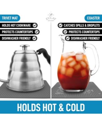 4 Pack Non-Slip Silicone Trivet Mat Set