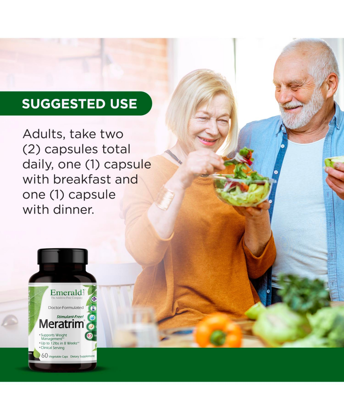 Emerald Labs Meratrim 800 mg - With Fruit and Flower Extracts for Weight Management Support - Capsules