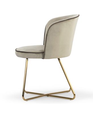 28.5" Anila Velvet, Metal Dining Chair, Set of 2