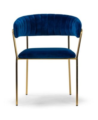 31.5" Anya Fabric, Metal Dining Chair, Set of 2