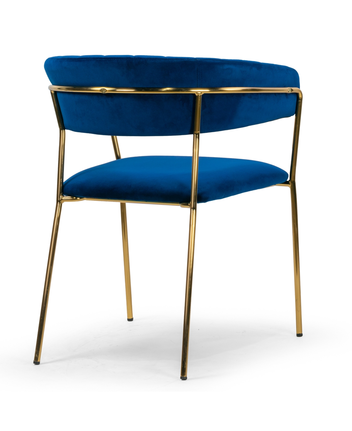 Shop Glamour Home 31.5" Anya Fabric, Metal Dining Chair, Set Of 2 In Blue