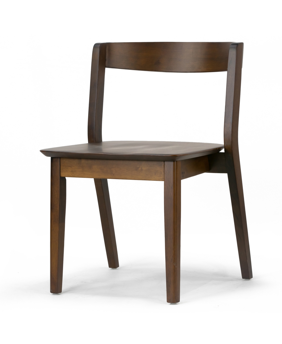 Shop Glamour Home 29.53" Astor Rubberwood Dining Chair, Set Of 2 In Dark Brown