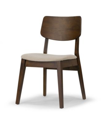 32.28" Astin Rubberwood, Fabric Dining Chair, Set of 2