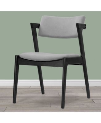 31.3" Auden Rubberwood, Fabric Dining Chair, Set of 2