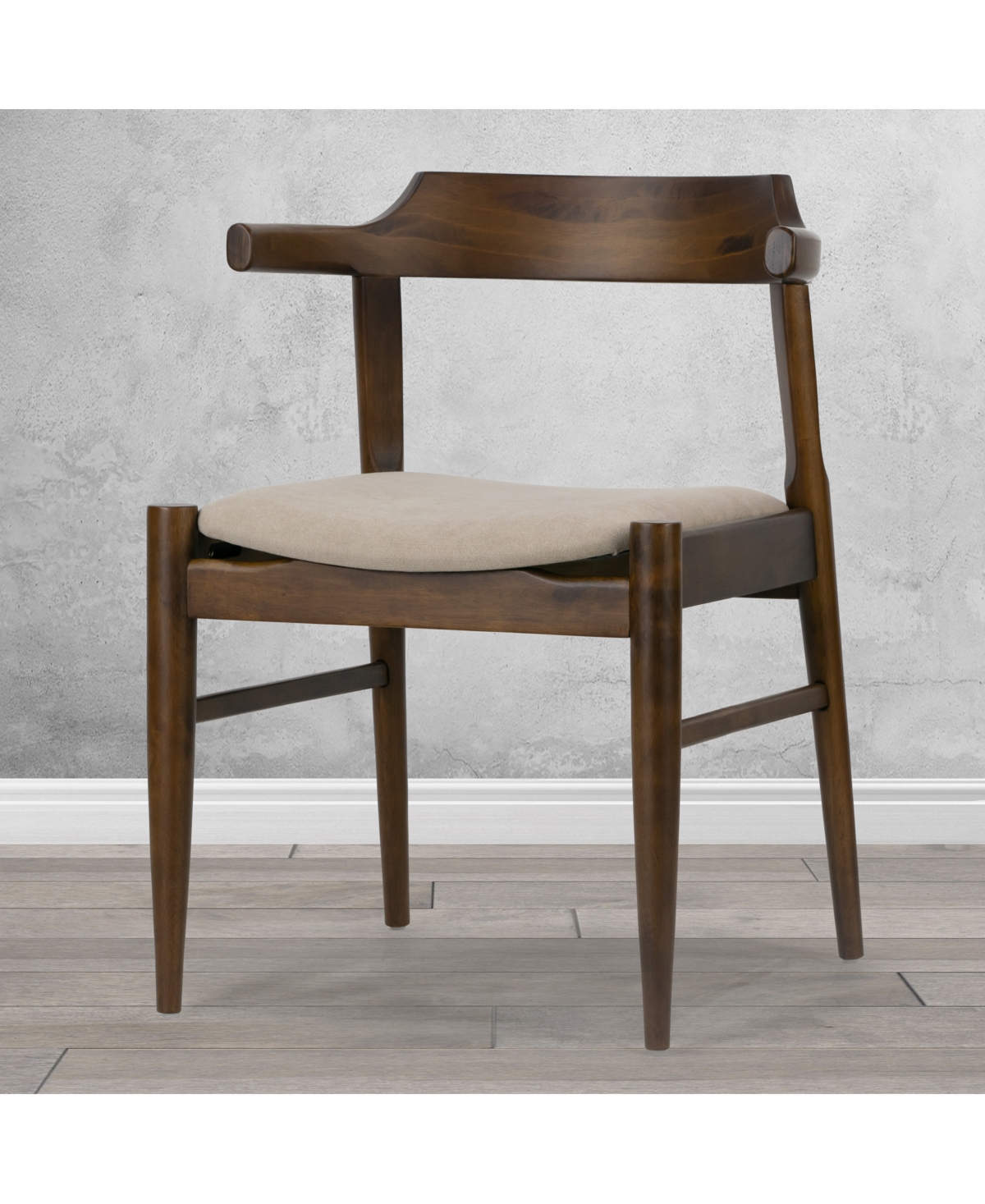 Glamour Home 28.35" Atlas Rubberwood, Fabric Dining Chair, Set Of 2 In Multi