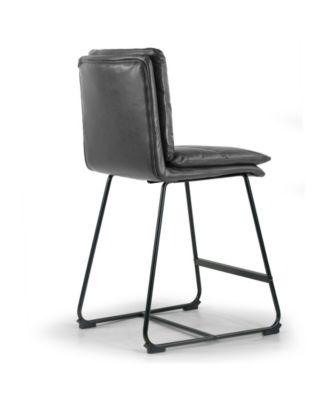 26.5" Aulani Iron, Polyester Counter Height Stool, Set of 2