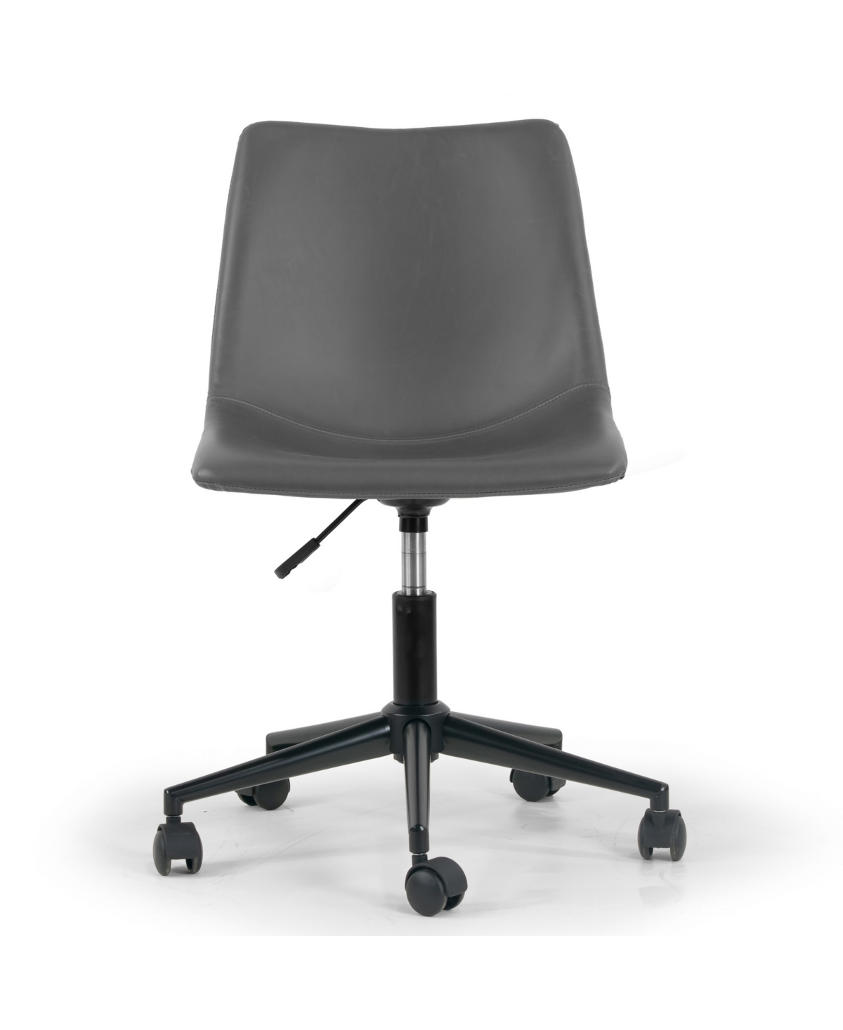 Shop Glamour Home 34" Adan Polyester, Metal Task Chair In Grey