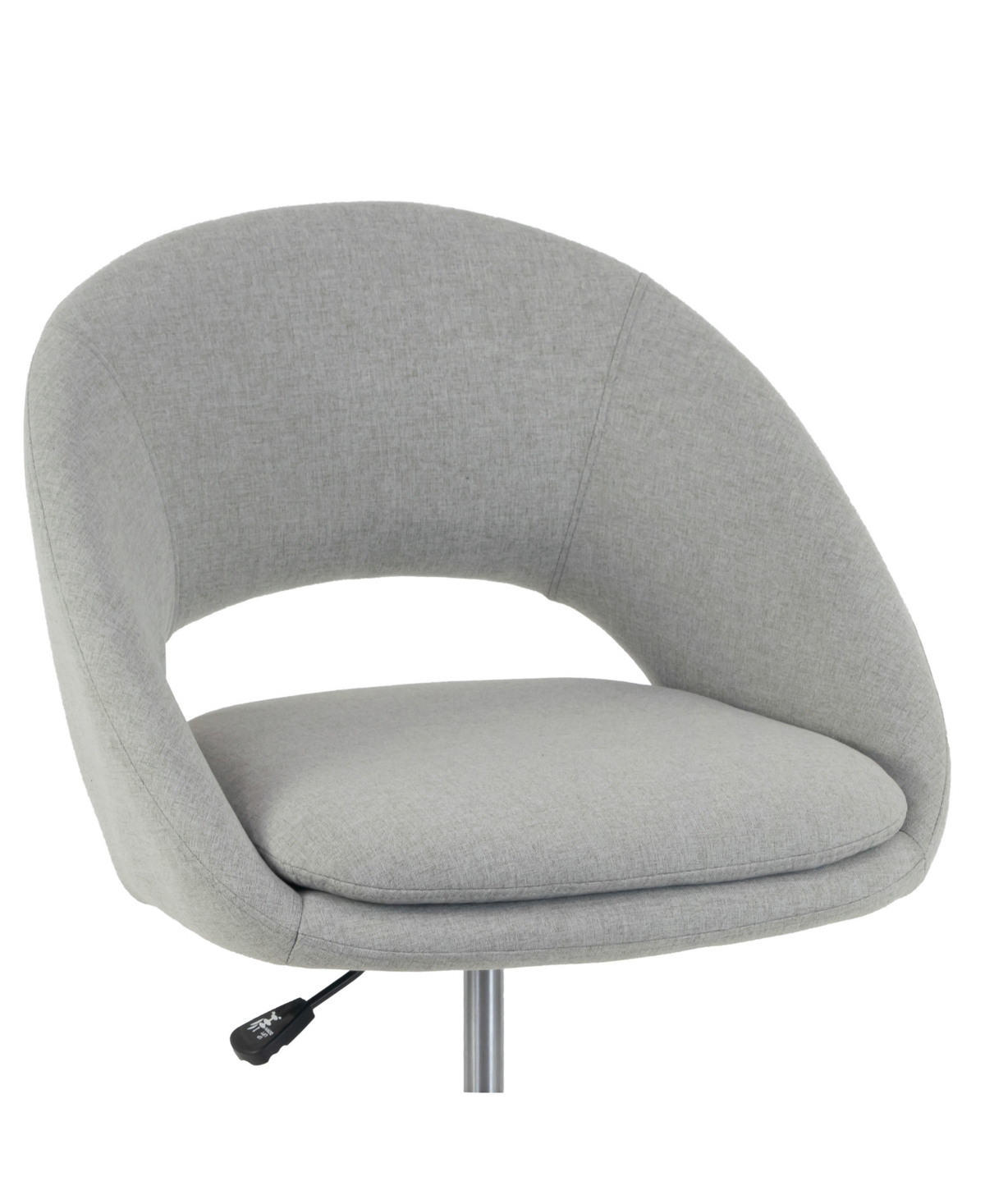 Shop Glamour Home 34.75" Aura Fabric, Metal Task Chair In Grey