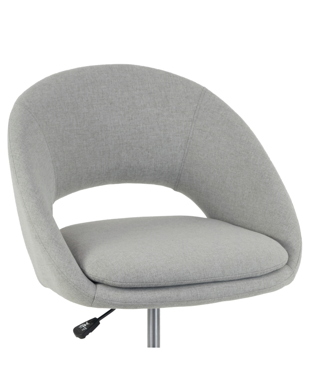 Glamour Home 34.75" Aura Fabric, Metal Task Chair In Grey