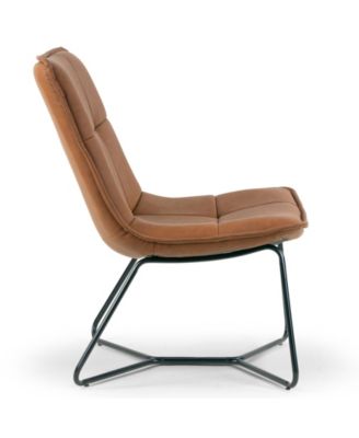 Aurele 26.5" Polyester Metal Armless Accent Chair