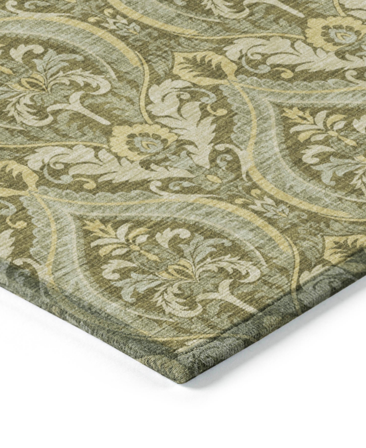 Addison Chantille Machine Washable Acn572 8'x10' Area Rug In Green
