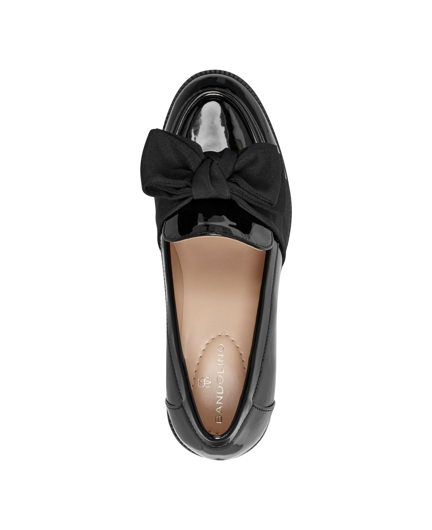 Женские туфли Bandolino Korrar Bow Block Heel, цвет: Чёрный лаковый — фото 4