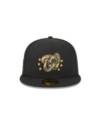 Men's Black Washington Nationals 2024 Armed Forces Day On-Field 59FIFTY Fitted Hat