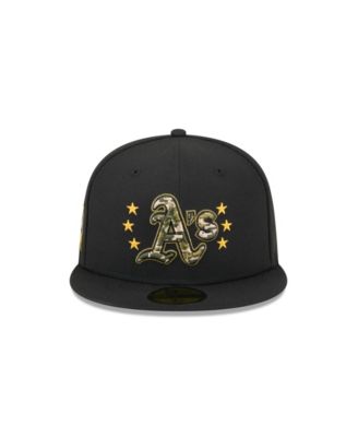 Men's Black Oakland Athletics 2024 Armed Forces Day On-Field 59FIFTY Fitted Hat