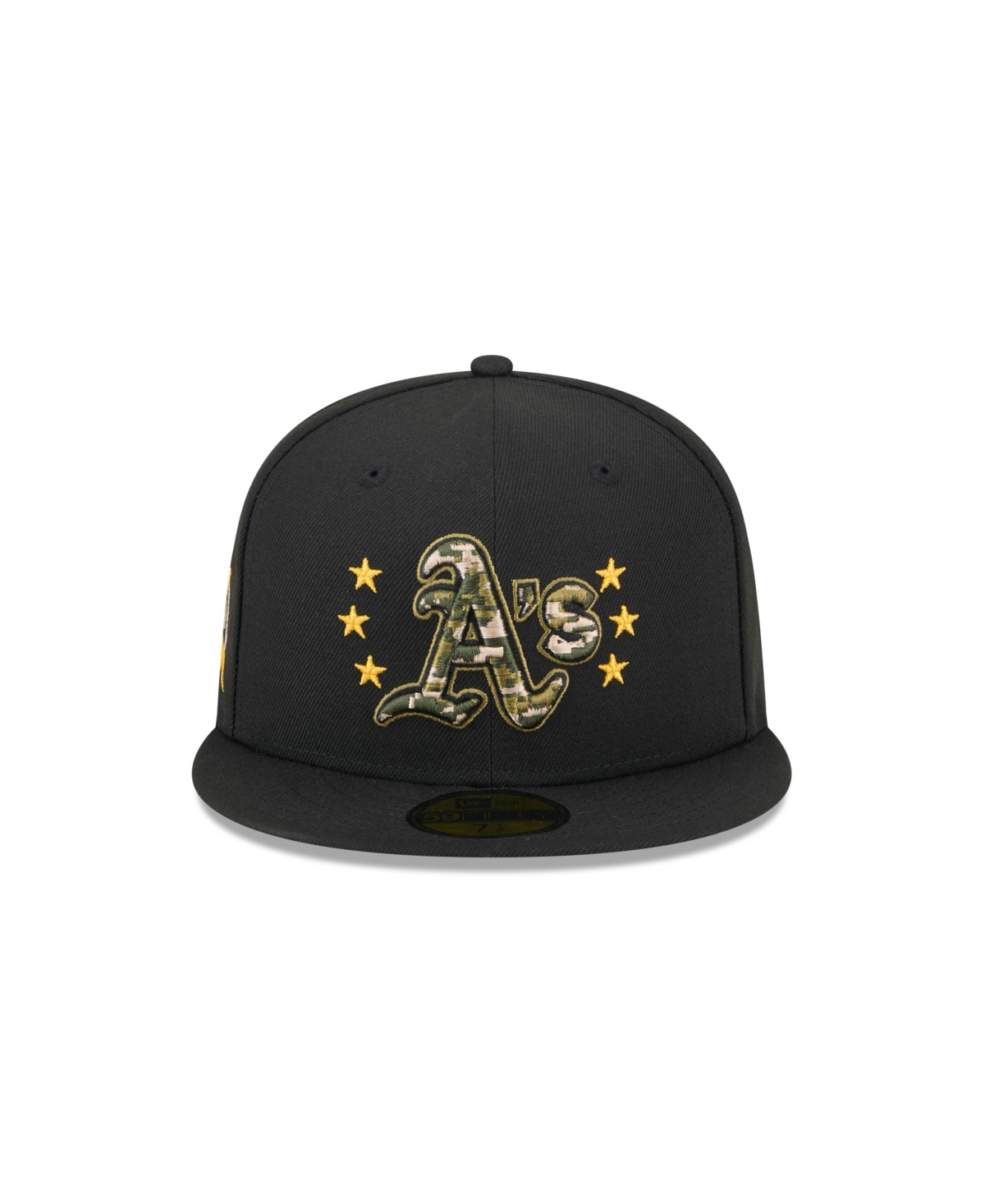 NEW ERA MEN'S BLACK OAKLAND ATHLETICS 2024 ARMED FORCES DAY ON-FIELD 59FIFTY FITTED HAT 