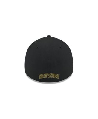 Men's Black Milwaukee Brewers 2024 Armed Forces Day 39THIRTY Flex Hat