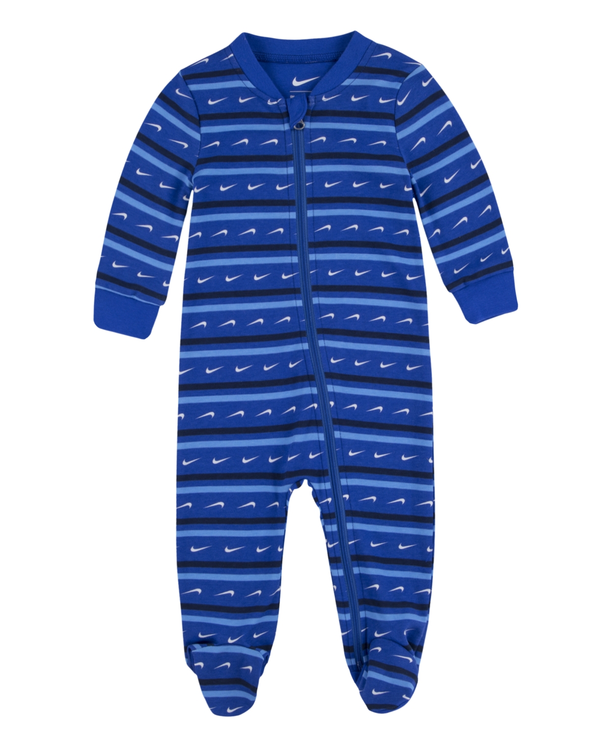 Nike Babies' Girls Or Boys Printed Footed Coverall In Royal Blue