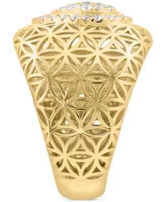 EFFY&reg; Diamond Teardrop Cluster Floral Lattice Statement Ring (1/3 ct. t.w.) in 14k Gold