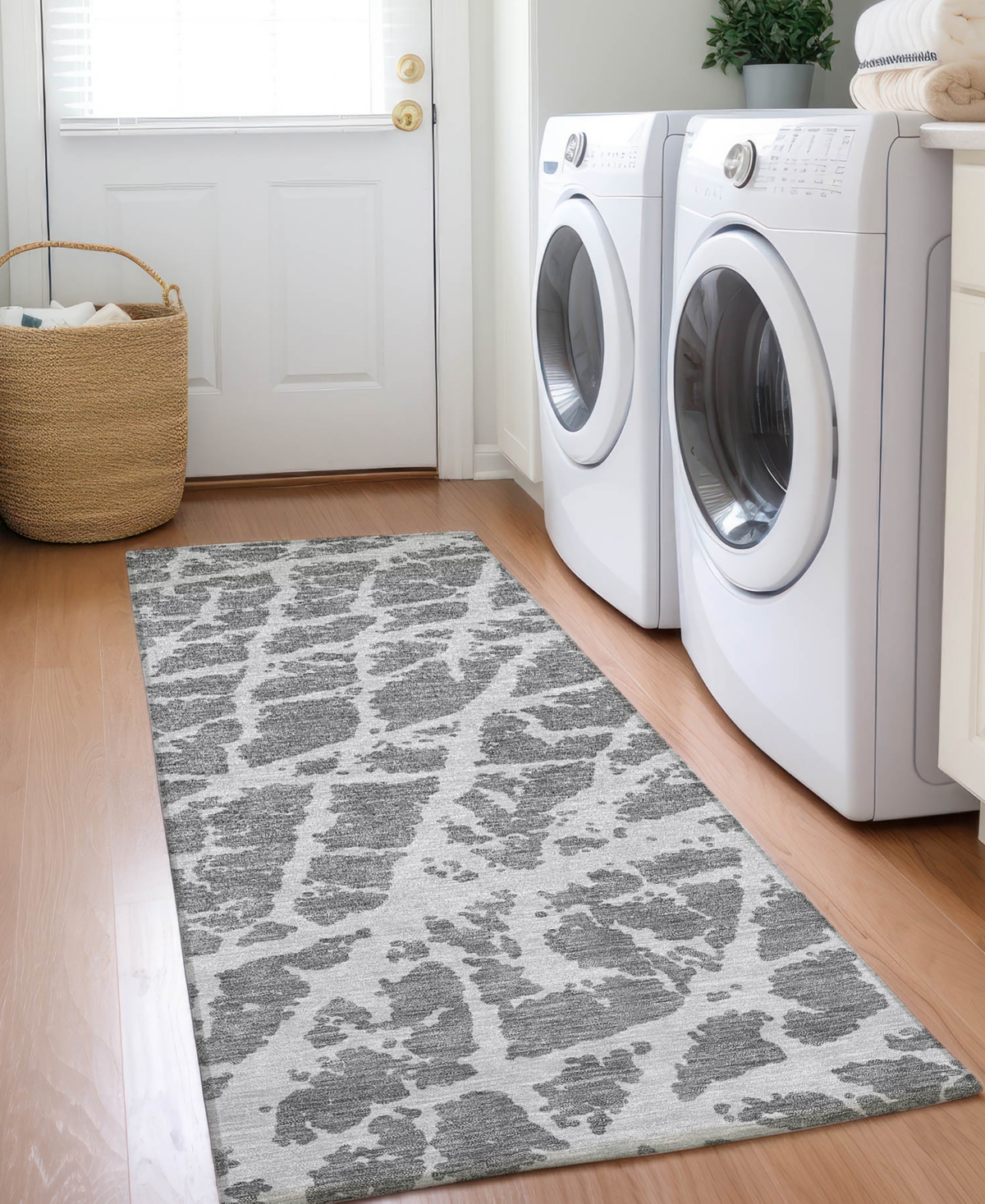 Addison Chantille Machine Washable Acn501 2'3x7'6 Runner Area Rug In Charcoal
