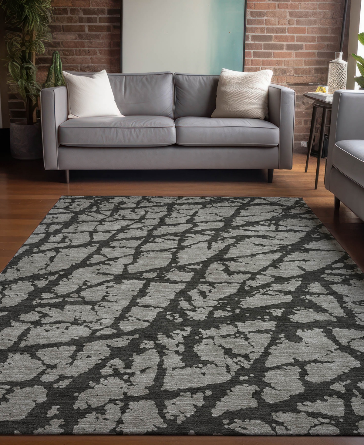 Addison Chantille Machine Washable Acn501 2'6x3'10 Area Rug In Gray