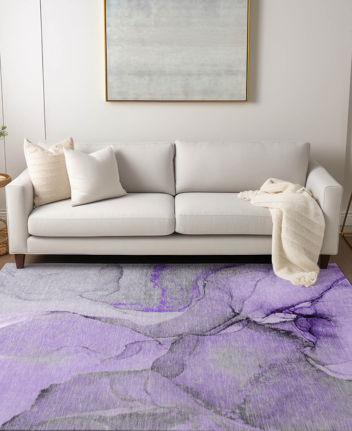 Addison Chantille Machine Washable Acn506 2'6x3'10 Area Rug In Purple