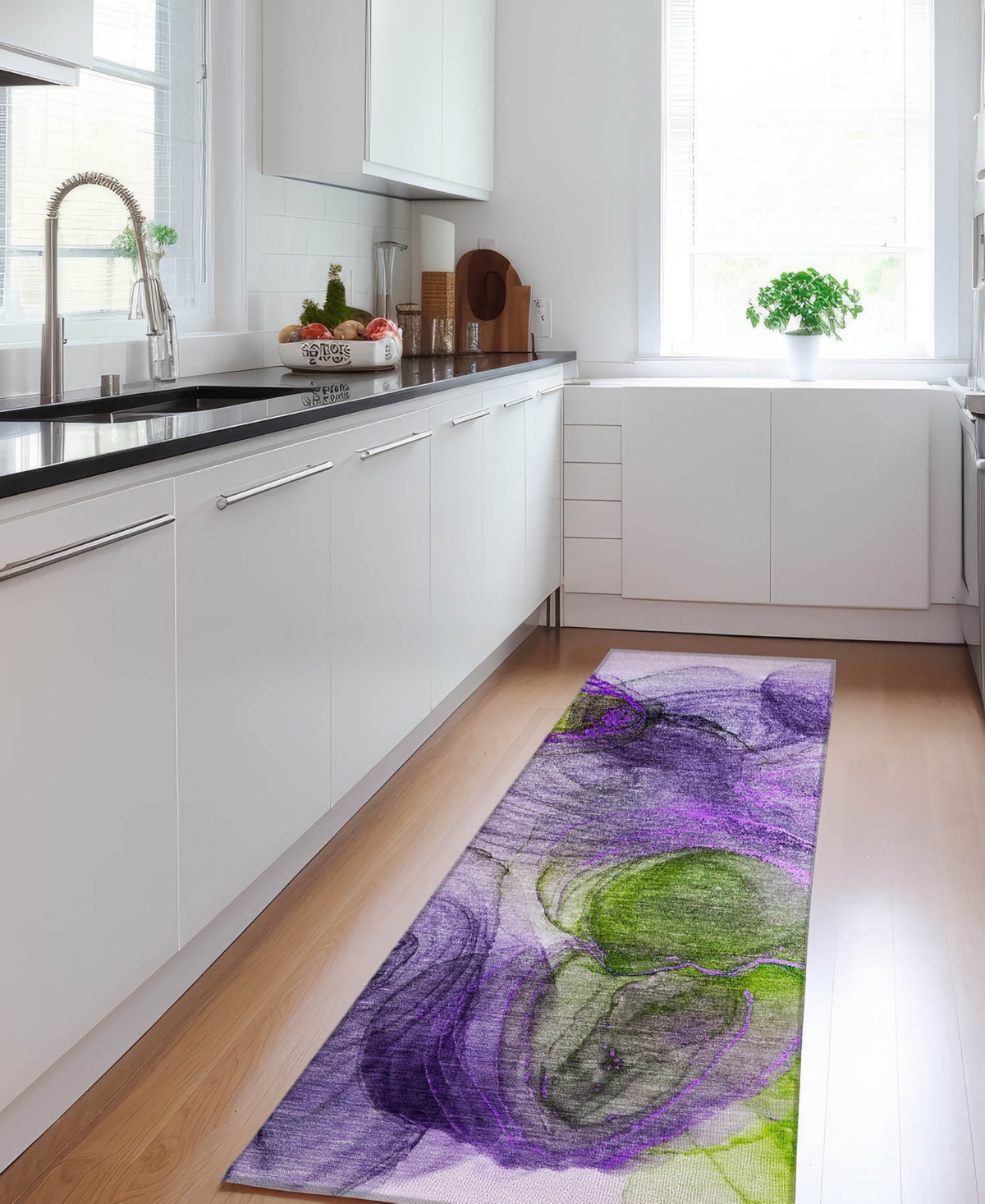 Addison Chantille Machine Washable Acn513 2'3x7'6 Runner Area Rug In Purple