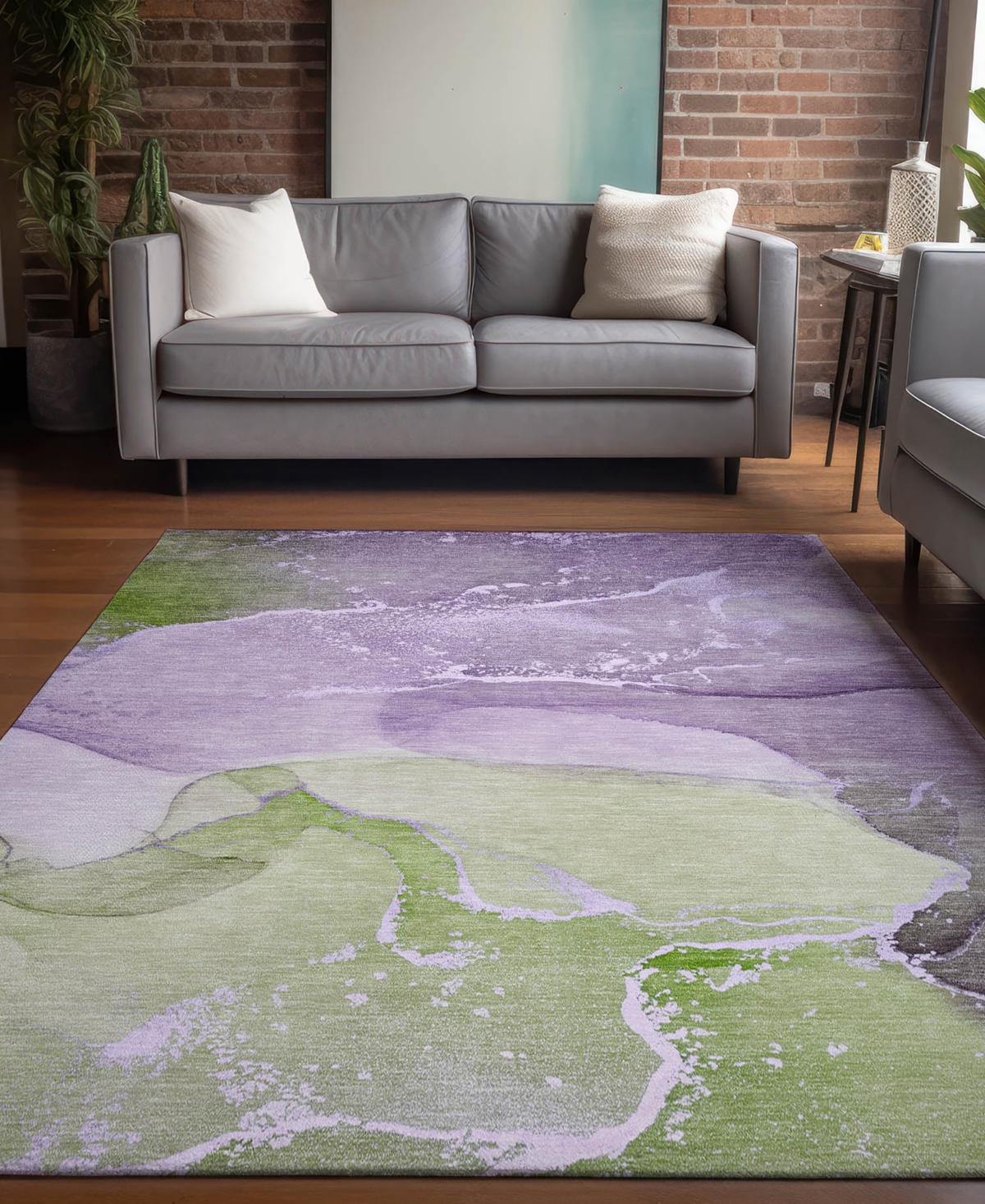 Addison Chantille Machine Washable Acn517 9'x12' Area Rug In Purple
