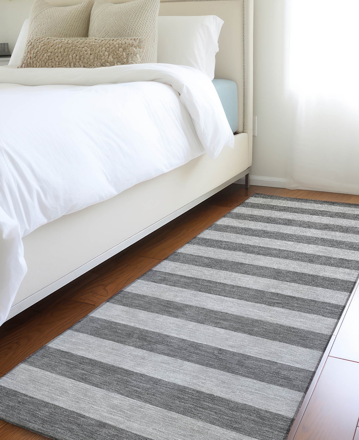 Addison Chantille Machine Washable Acn528 2'3x7'6 Runner Area Rug In Slate