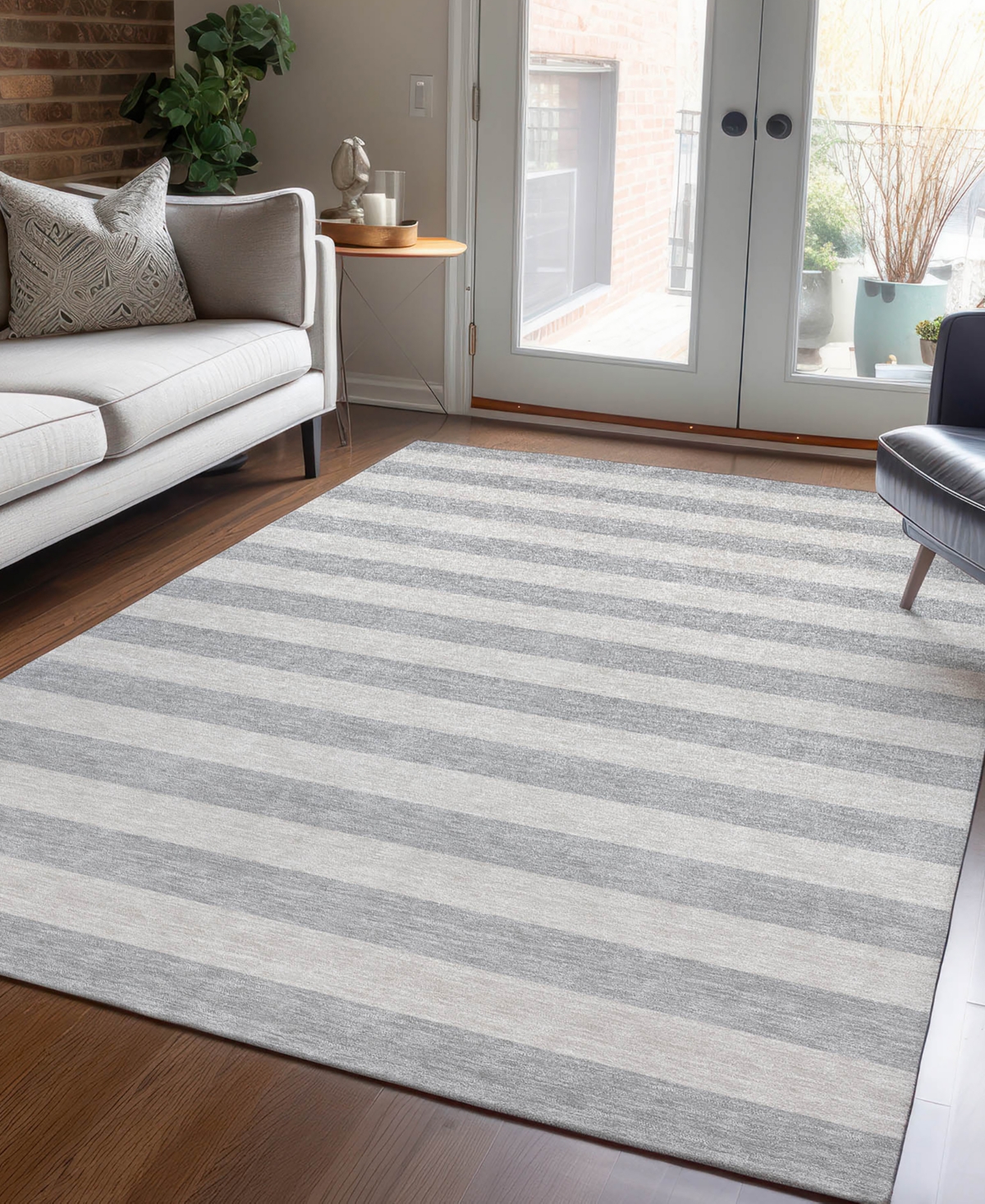 Addison Chantille Machine Washable Acn530 10'x14' Area Rug In Gray,beige
