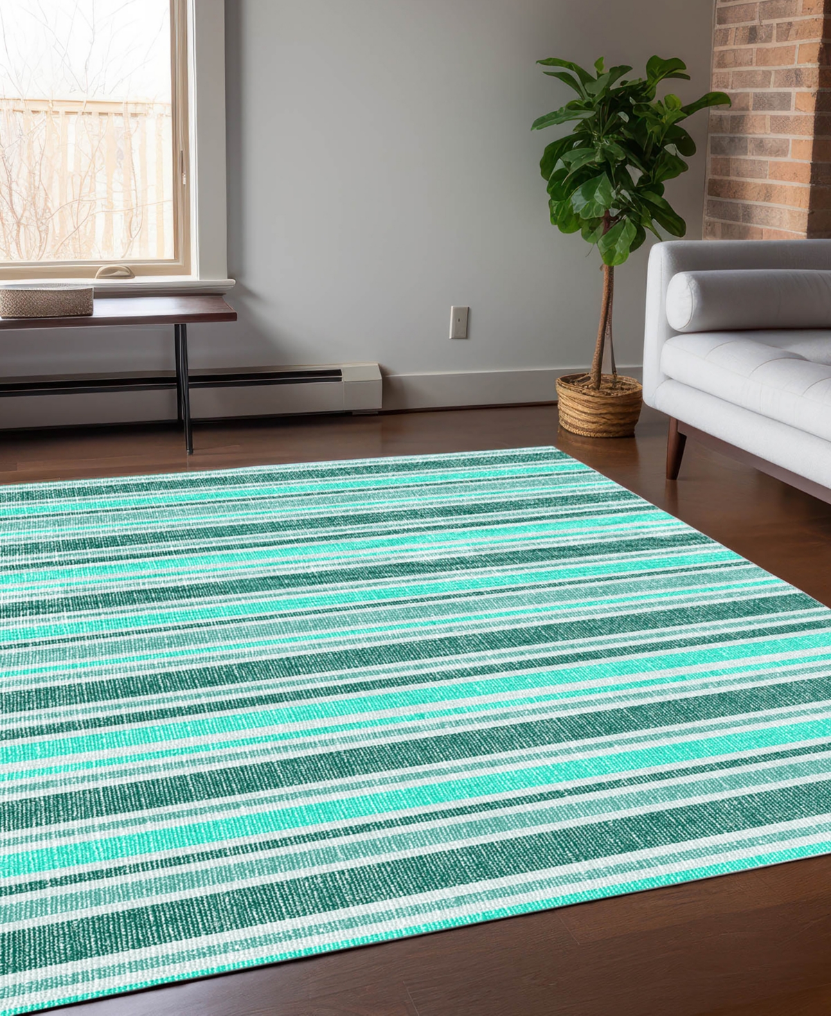 Addison Chantille Machine Washable Acn531 8'x10' Area Rug In Green