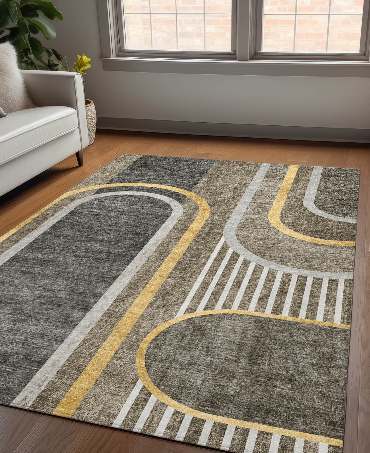 Shop Addison Chantille Machine Washable Acn532 10'x14' Area Rug In Taupe