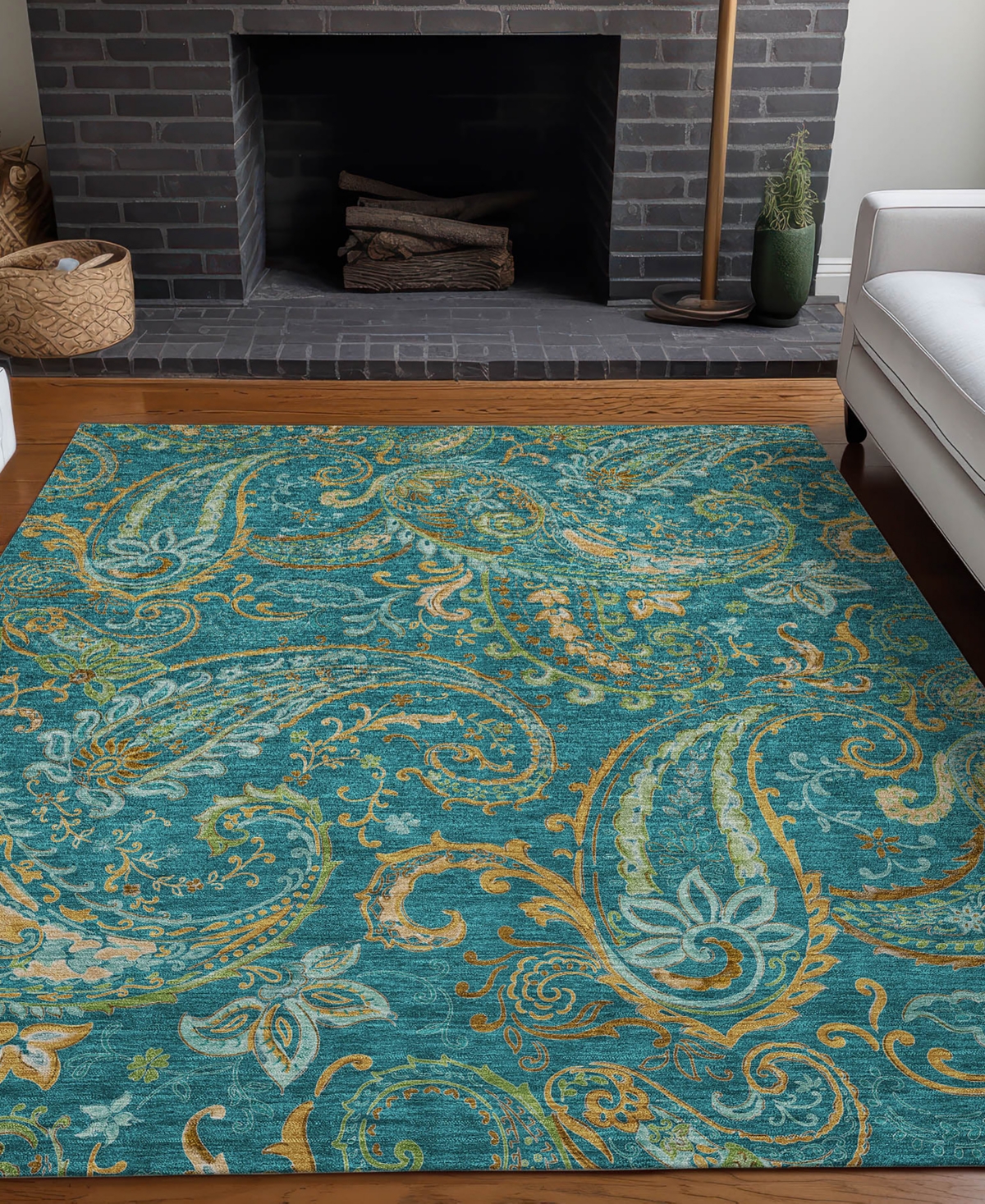 Addison Chantille Machine Washable Acn533 3'x5' Area Rug In Ocean