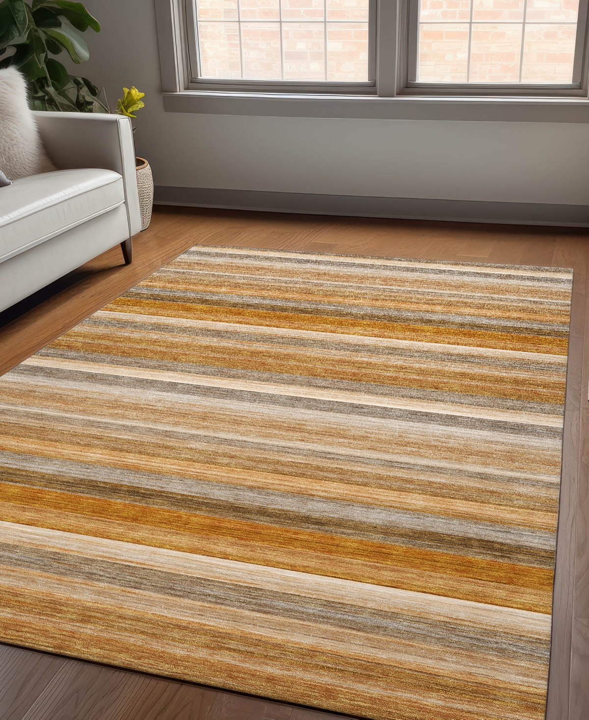 Addison Chantille Machine Washable Acn535 2'6x3'10 Area Rug In Paprika