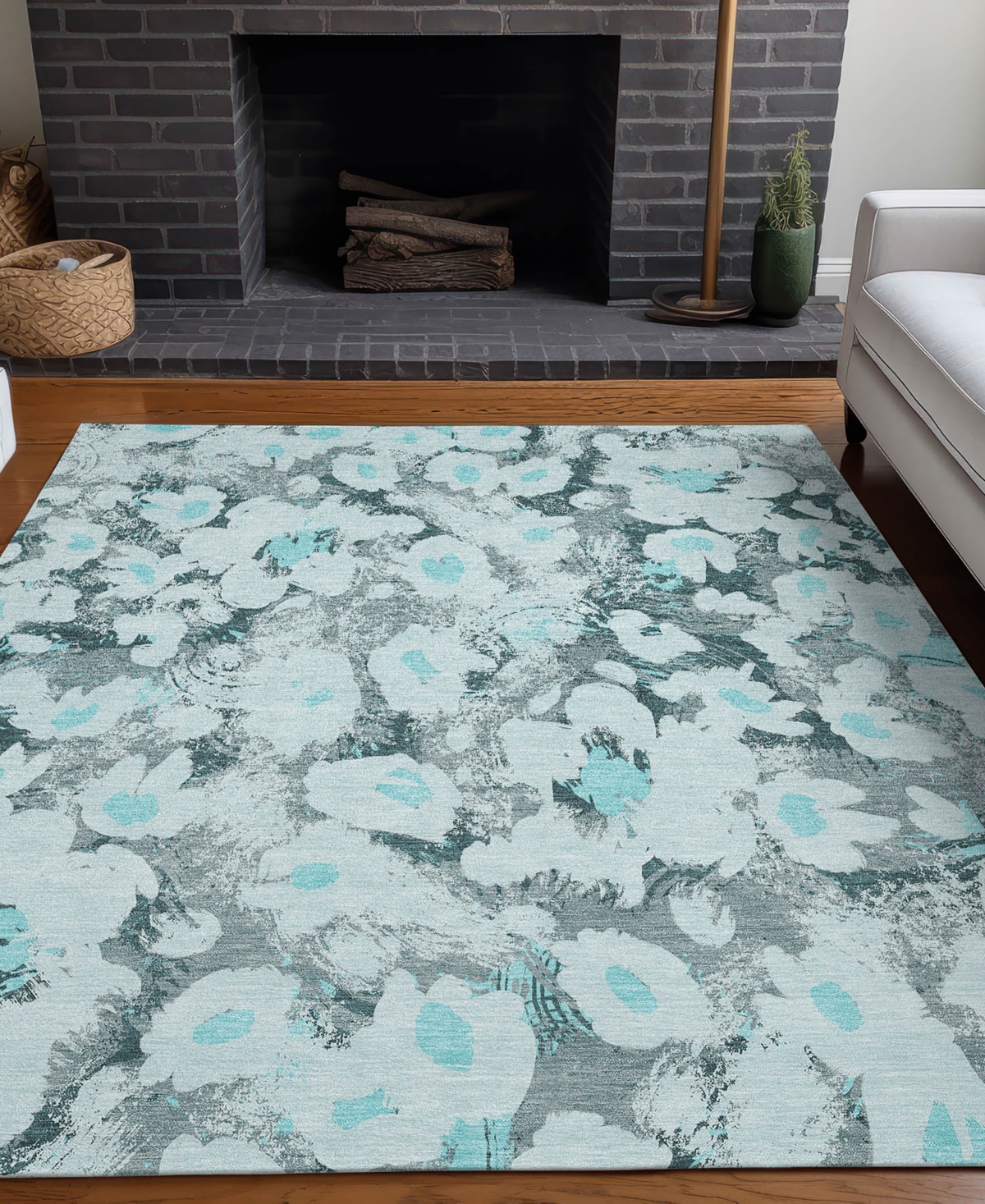 Addison Chantille Machine Washable Acn538 2'6x3'10 Area Rug In Ocean