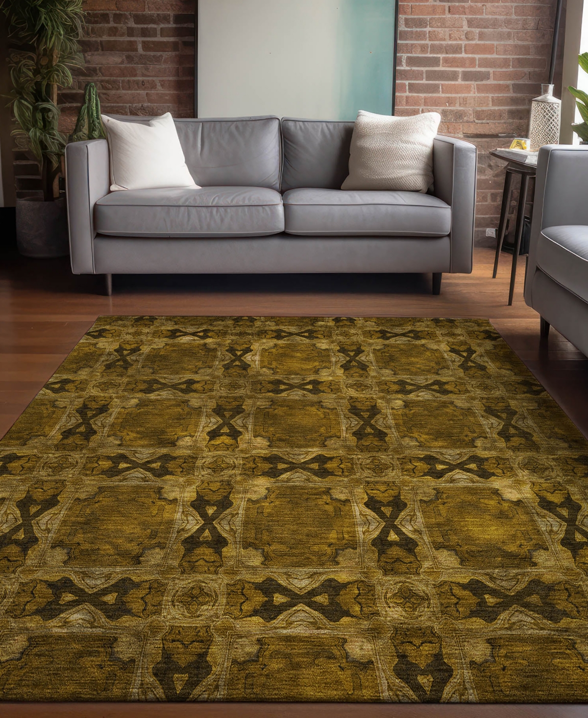 Addison Chantille Machine Washable Acn564 10'x14' Area Rug In Chocolate