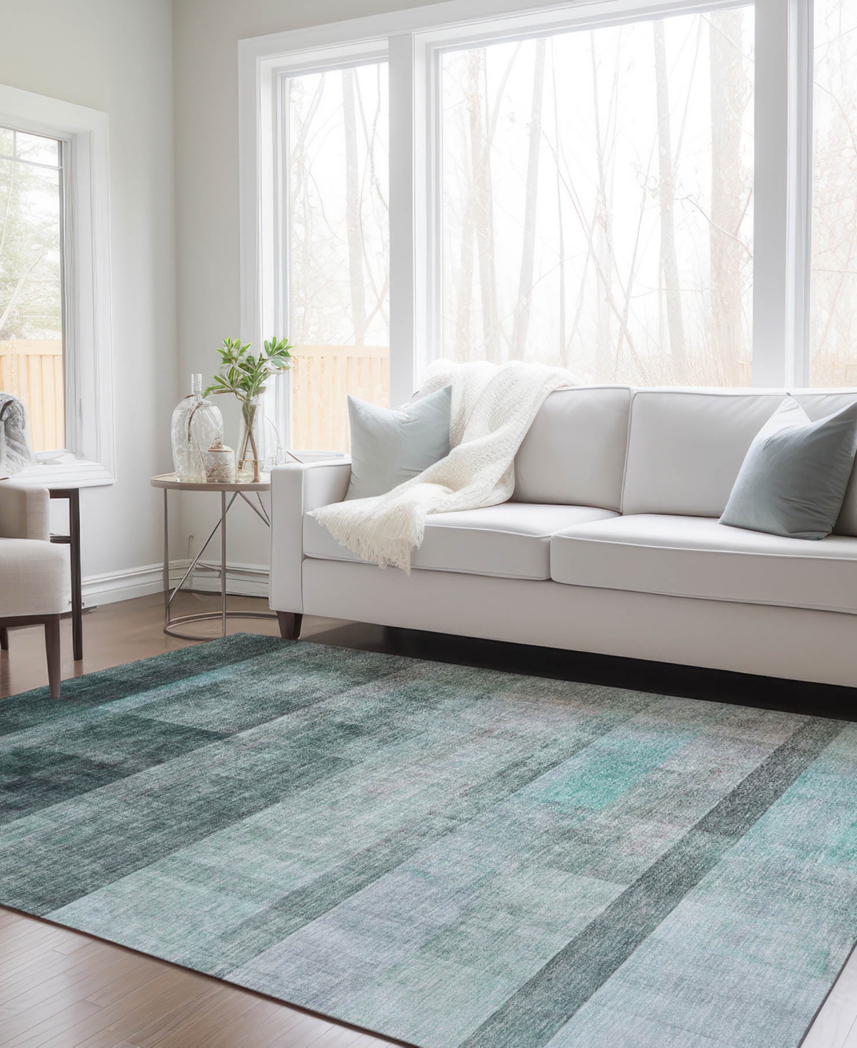 Addison Chantille Machine Washable Acn568 2'6x3'10 Area Rug In Ocean